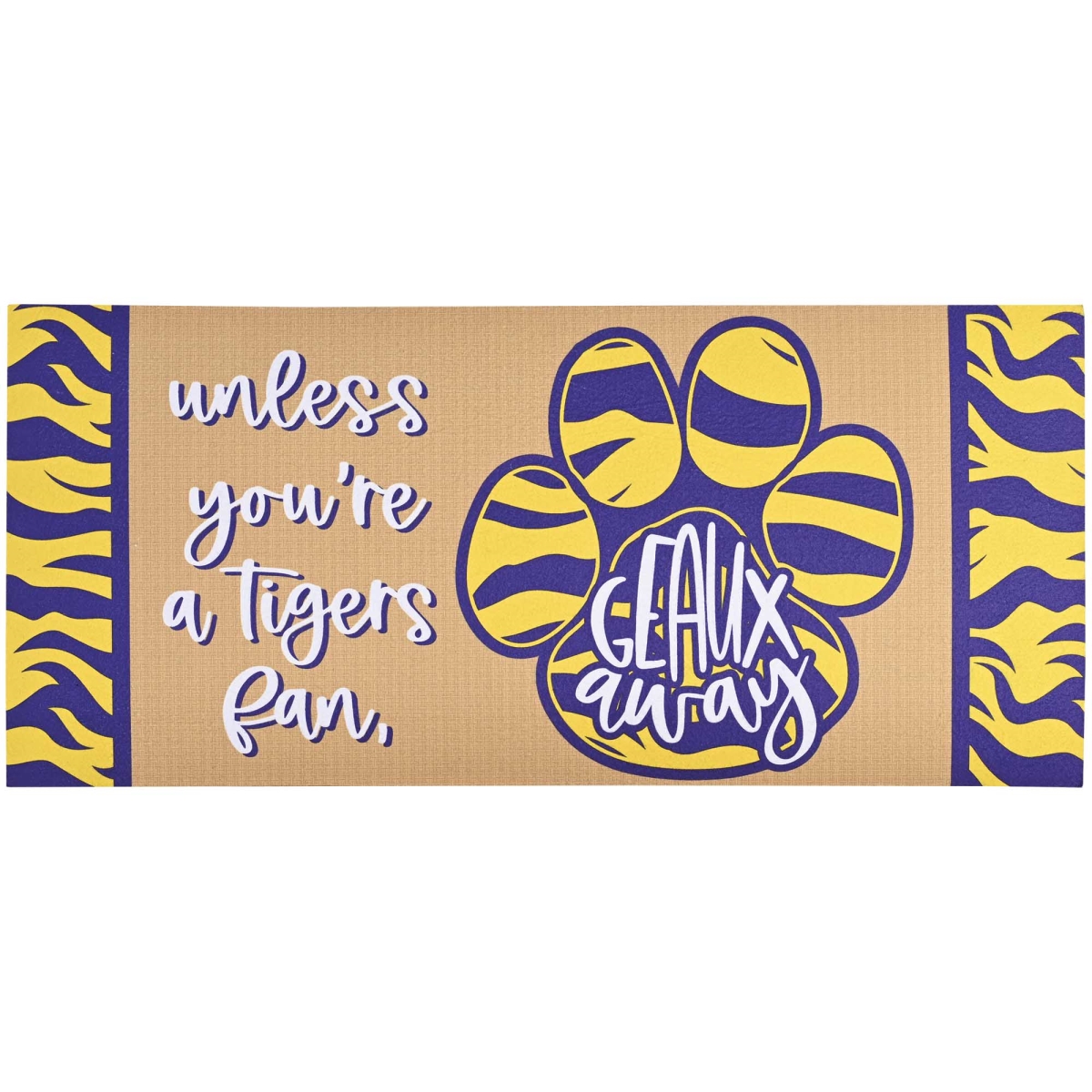 DM011657 Doormat Insert Tiger Paw Geaux Away