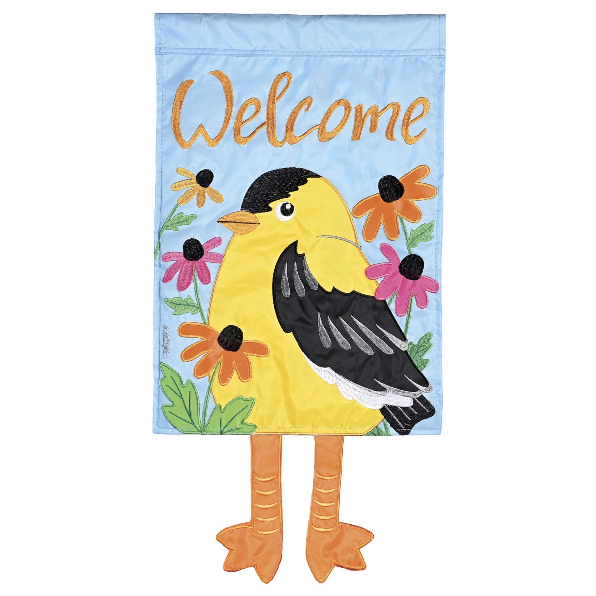 M012087 Crazy Leg Gold Finch 13x18