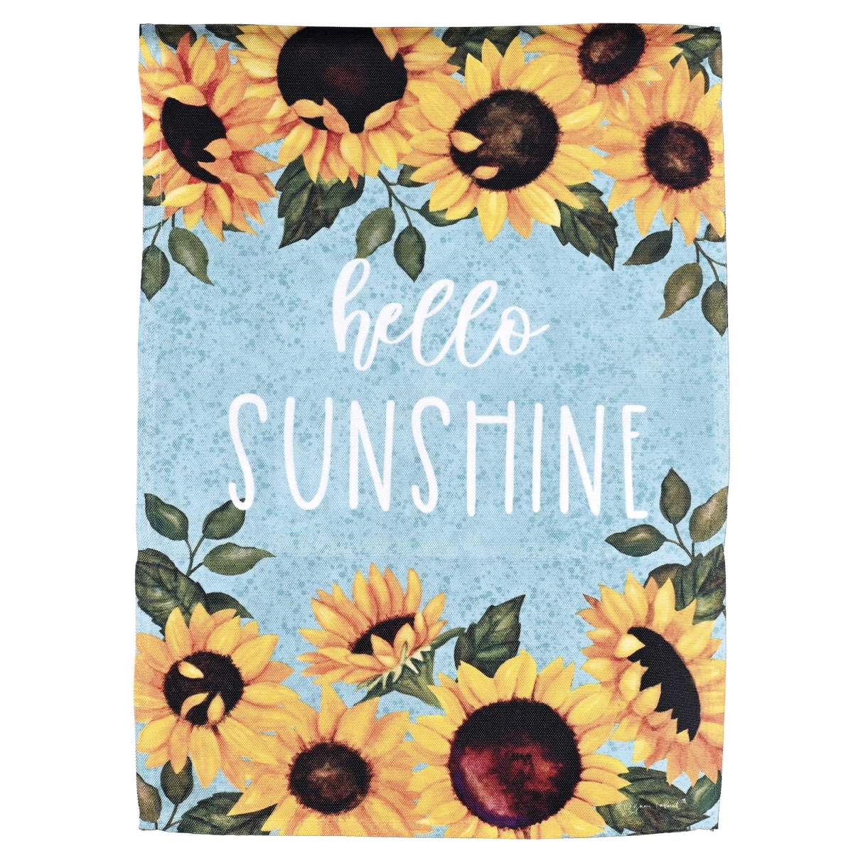 M080312 Flag Hello Sunshine Sunflowers 13x18
