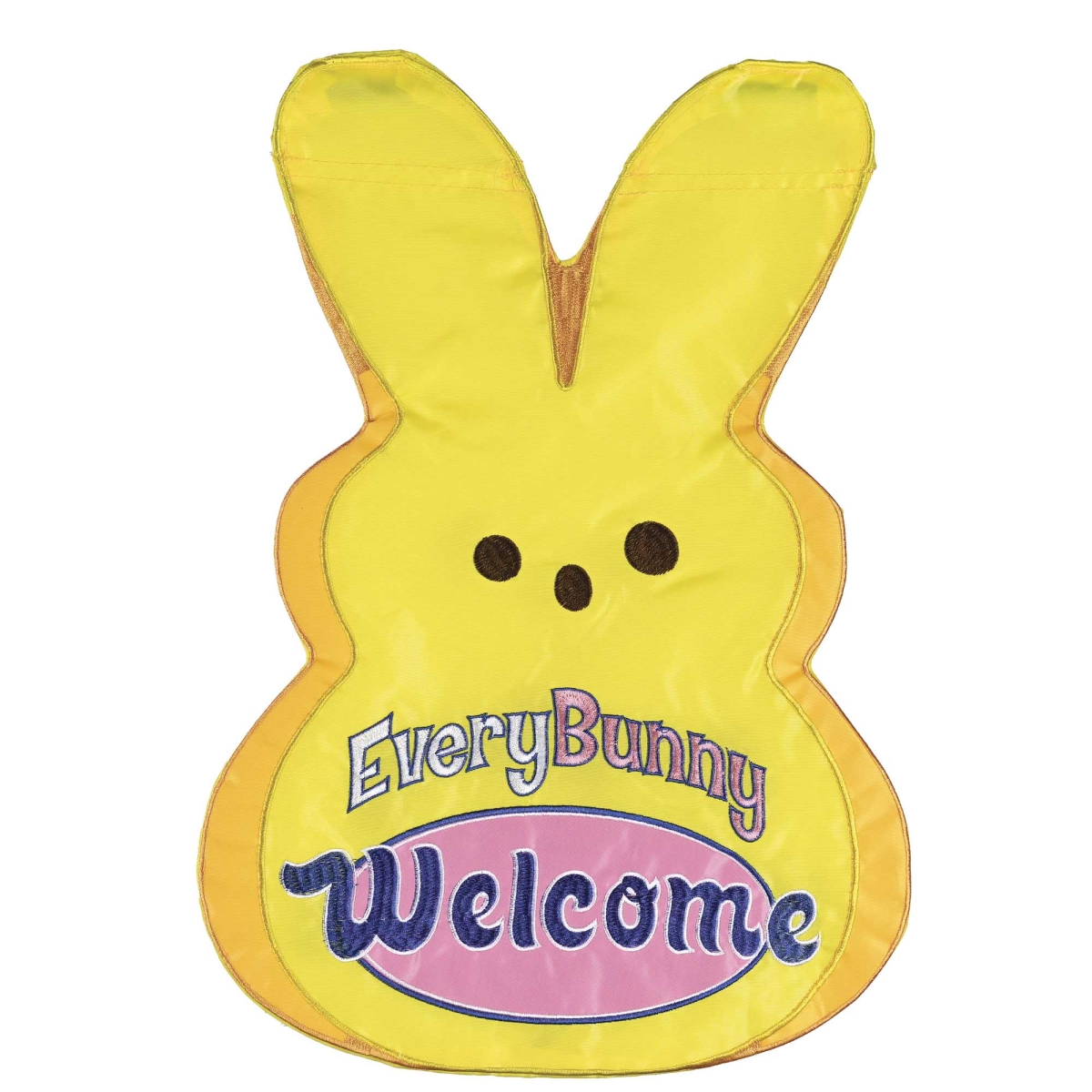 M012031 Flag Every Bunny Welcome Yellow 13x18