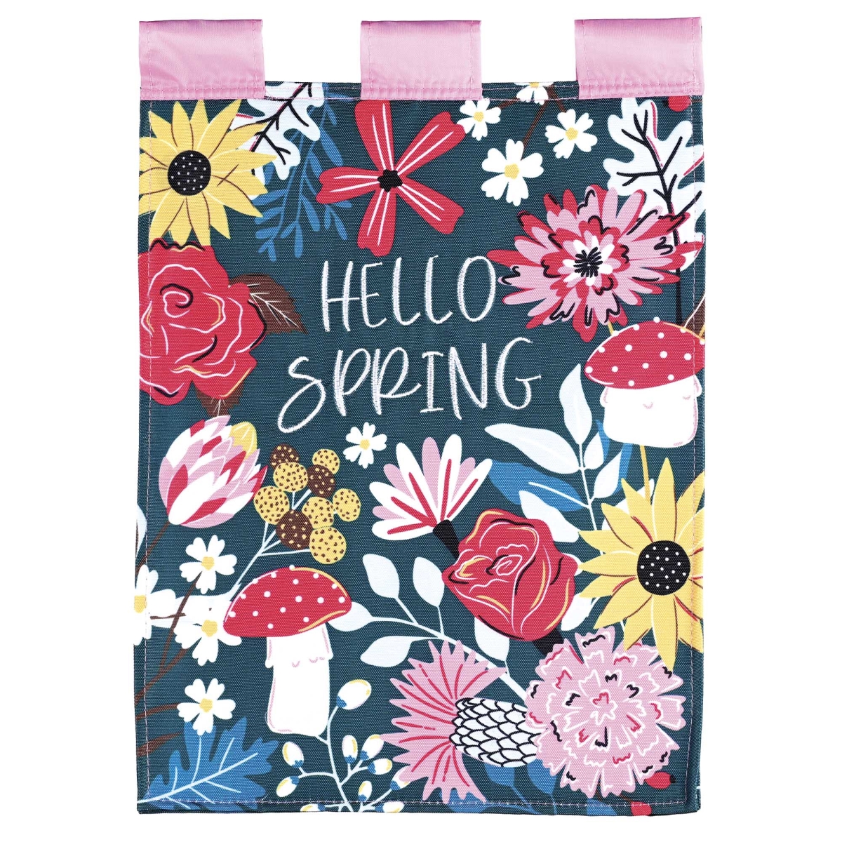 M012098 Flag Hello Spring 13x18