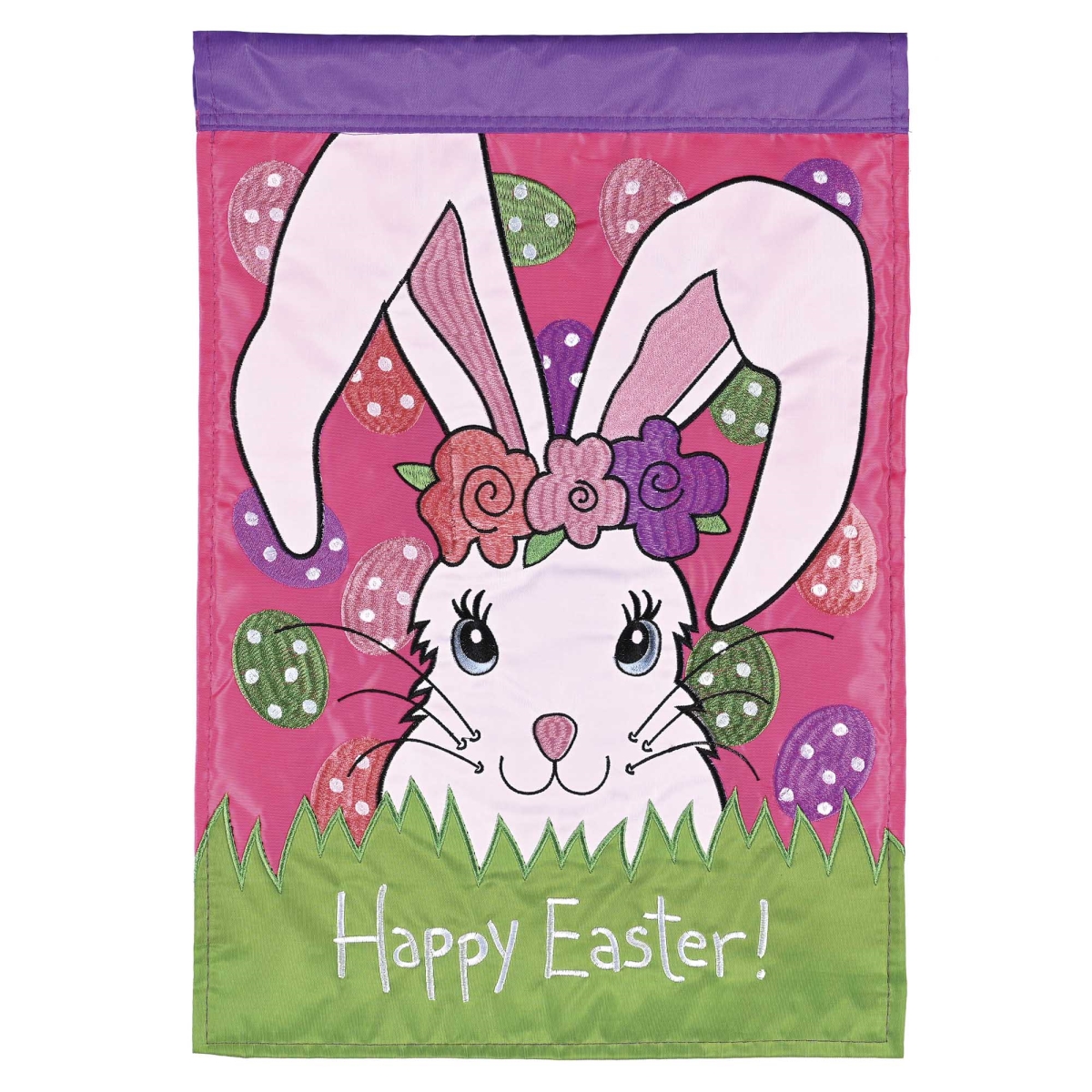 M012033 Flag Bunny Happy Easter 13x18