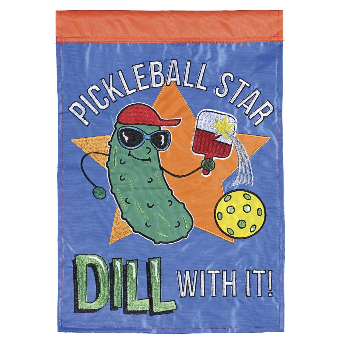 M012048 Flag Pickleball Star Dill With It 13x18