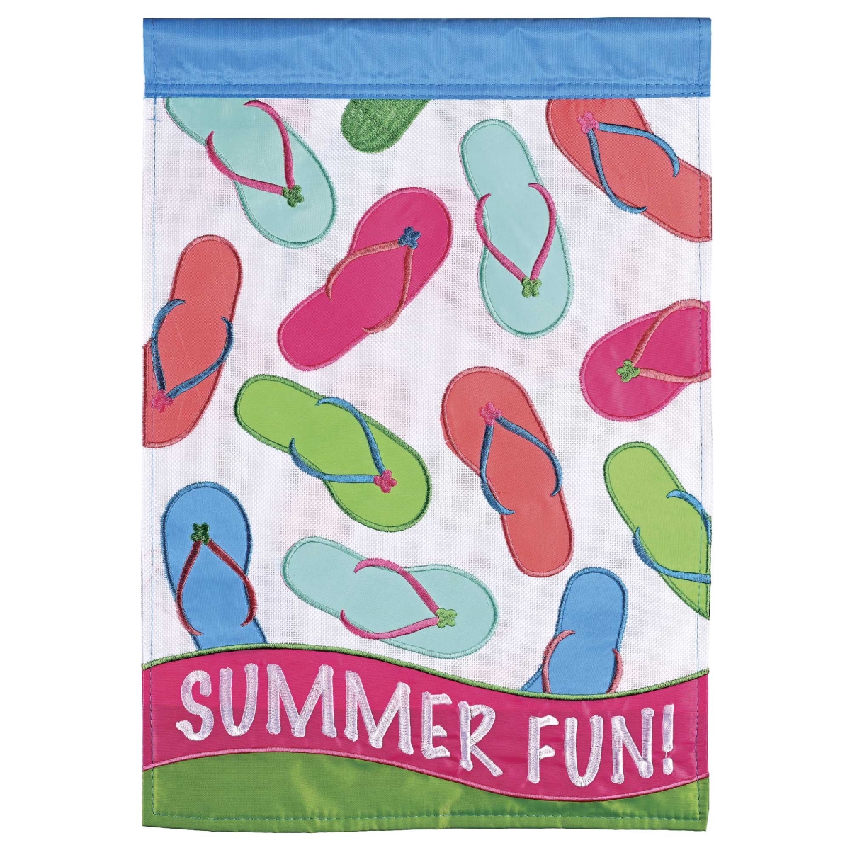 M012079 Flag Summer Fun Flip Flops 13x18