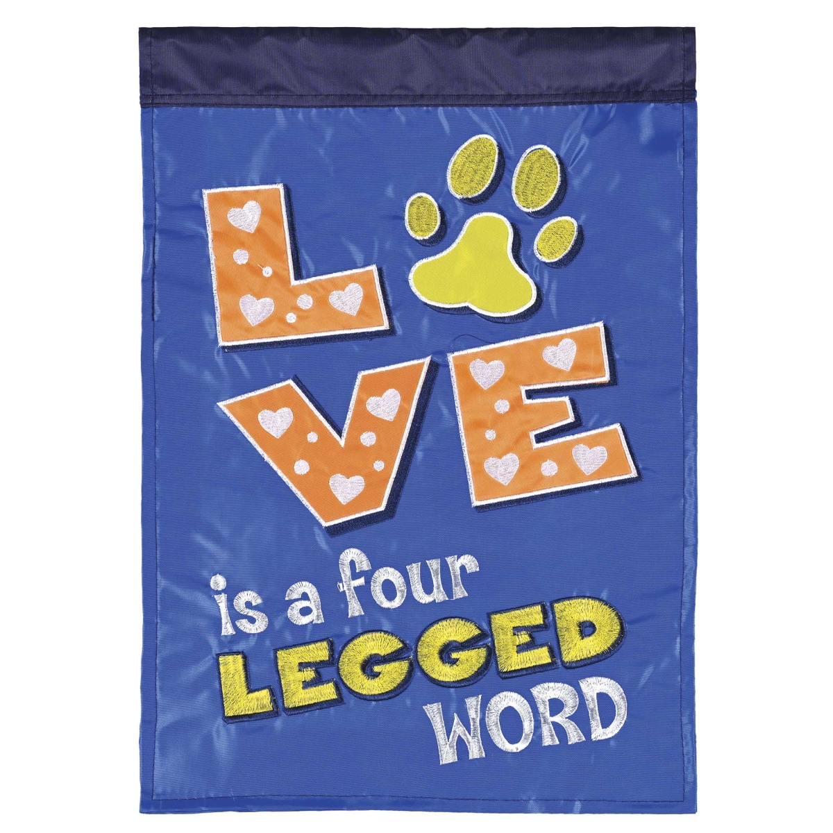 M012062 Flag Love A Four Legged Word Dog 13x18
