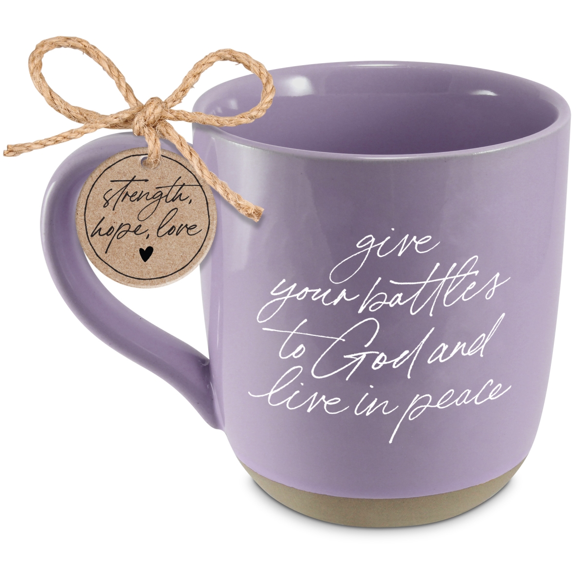 Picture of Dicksons 18428 Mug Give Your Battles To God Purple