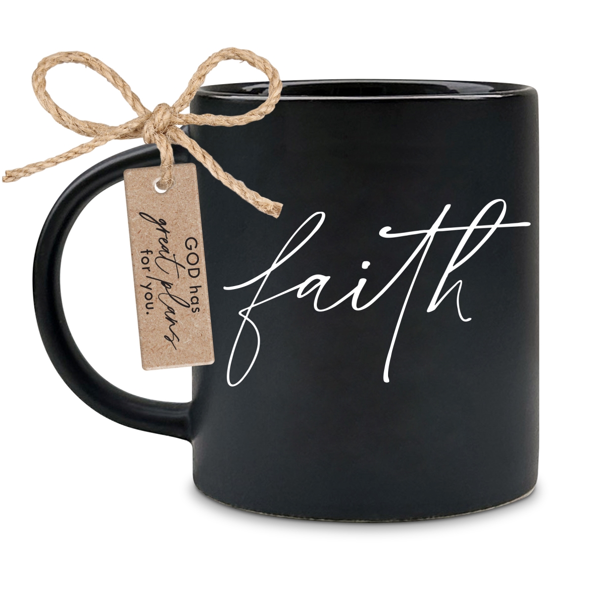 Picture of Dicksons 18484 Mug Faith Trust In The Lord Black 18Oz