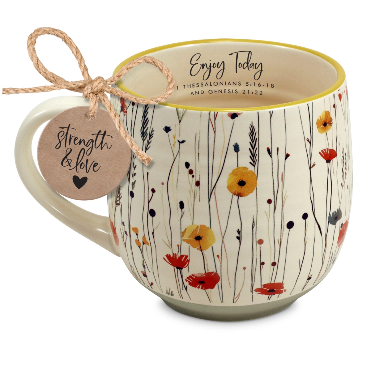 Picture of Dicksons 18542 Mug Enjoy Today Floral Strength And Live