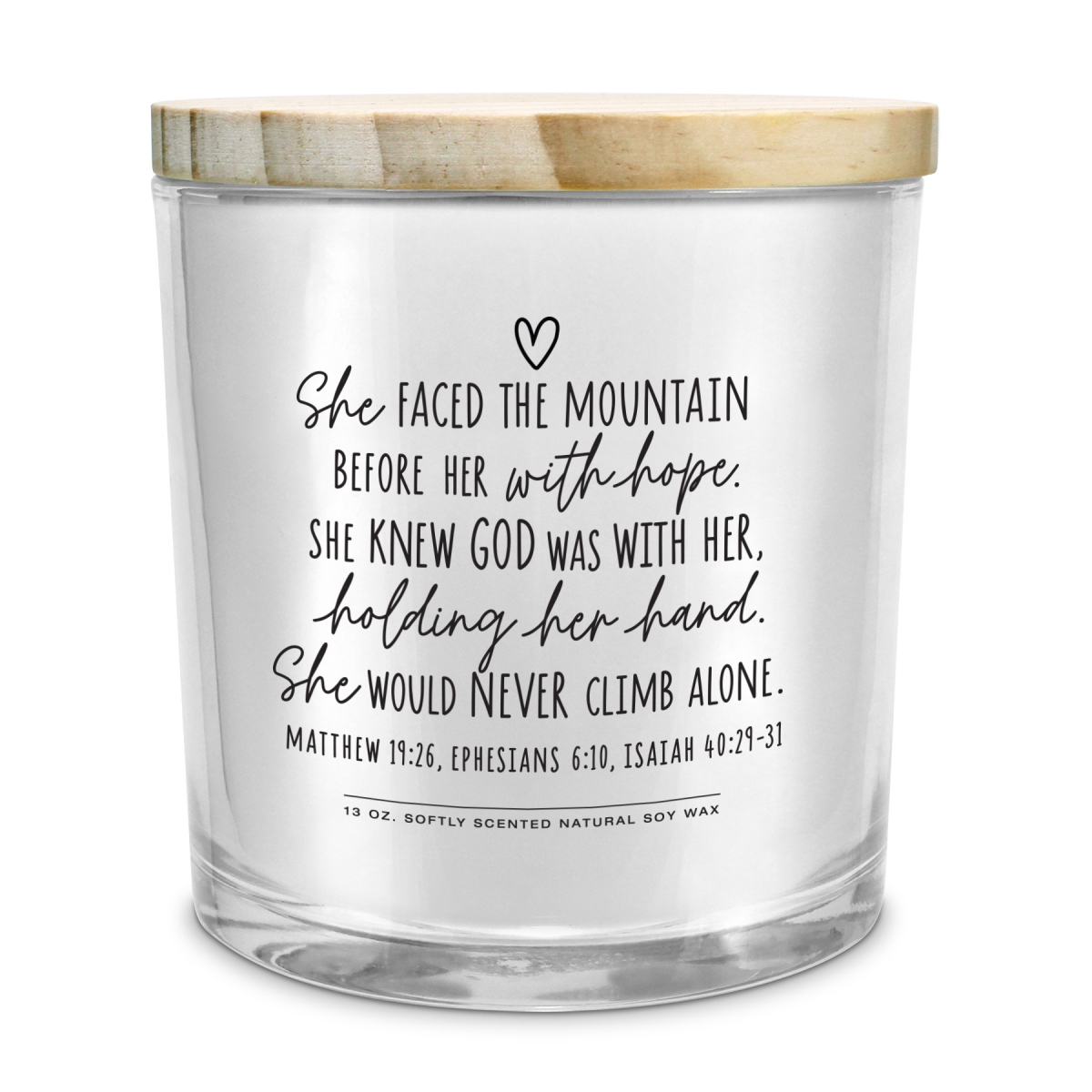 35043 Soy Candle She Faced The Mountain