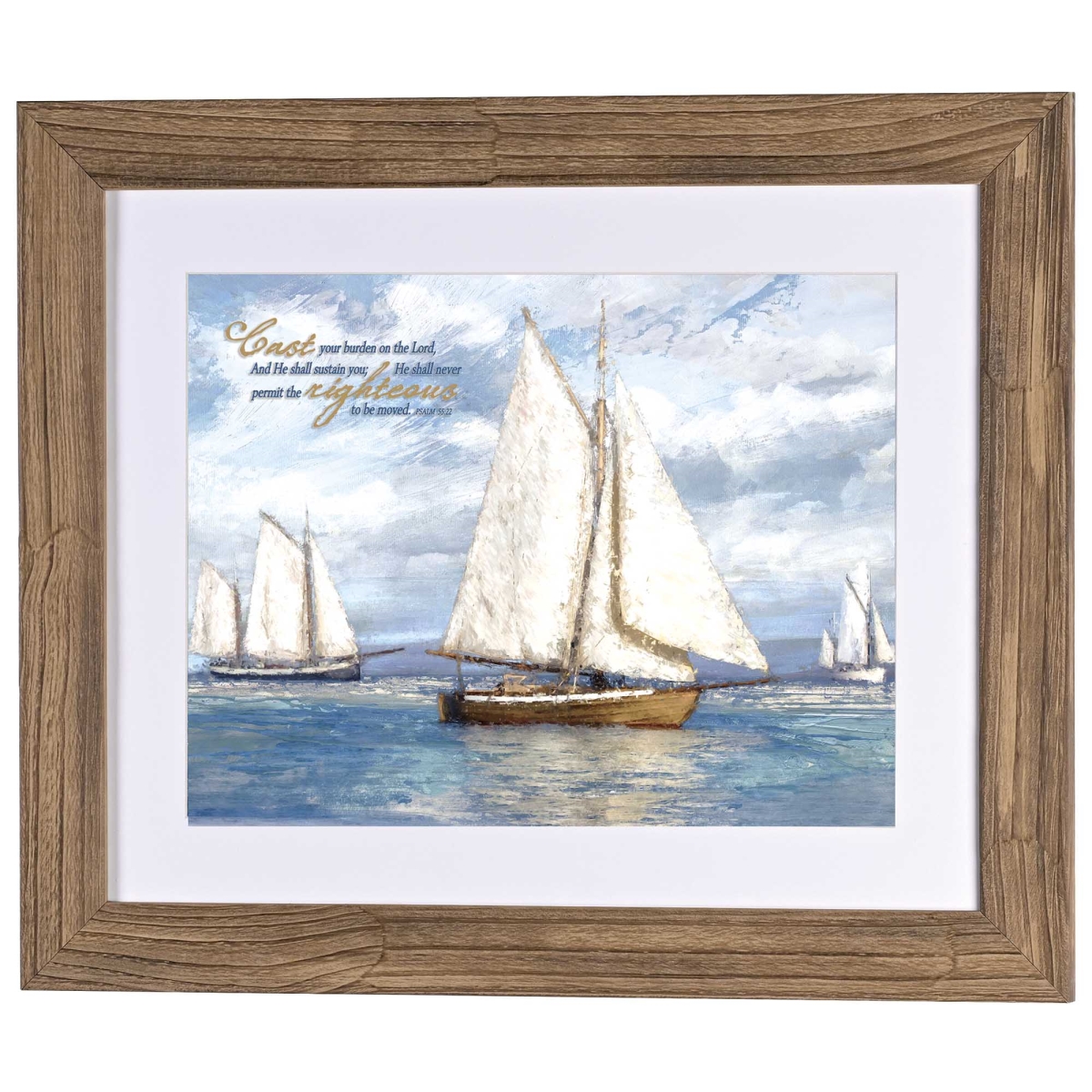 28BW-2016-867 Framed Wall Art Cast Your Burden On Lord
