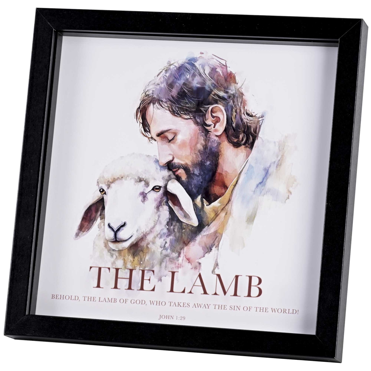 FRMWDBL-1010-3 Framed Art Behold The Lamb Of God