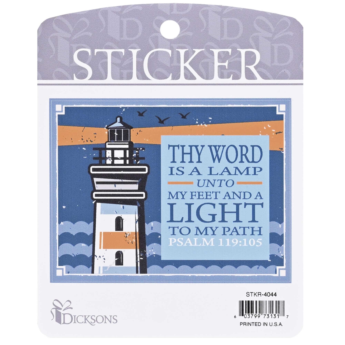 STKR-4044 Sticker Lighthouse Your Word Is A Lamp