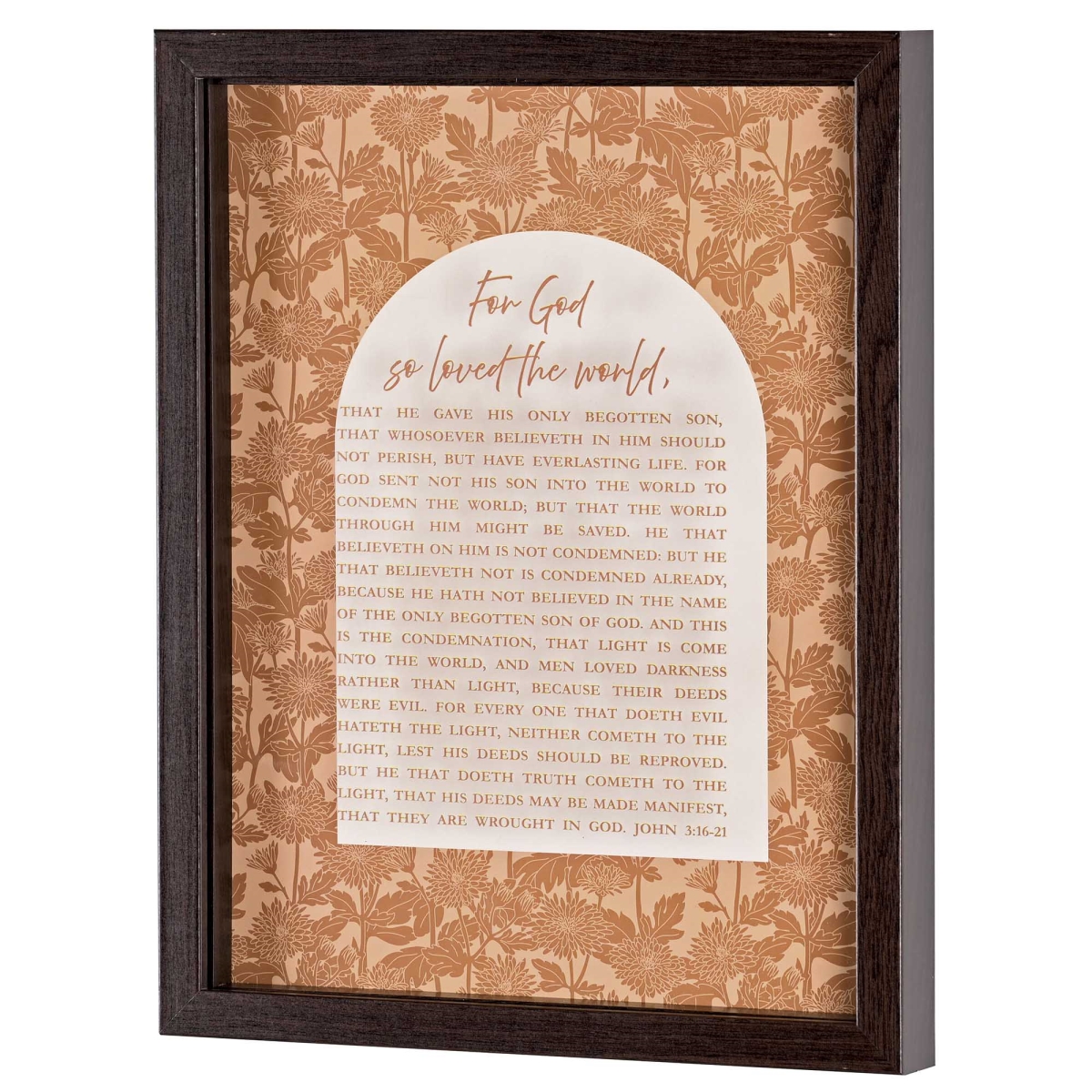 FRMWDWAL-1114-56 Framed Wall Art God So Loved The World