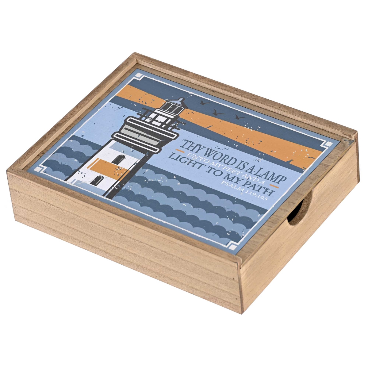 DWMBSL4 Large Memory Box Lighthouse Your Word Is