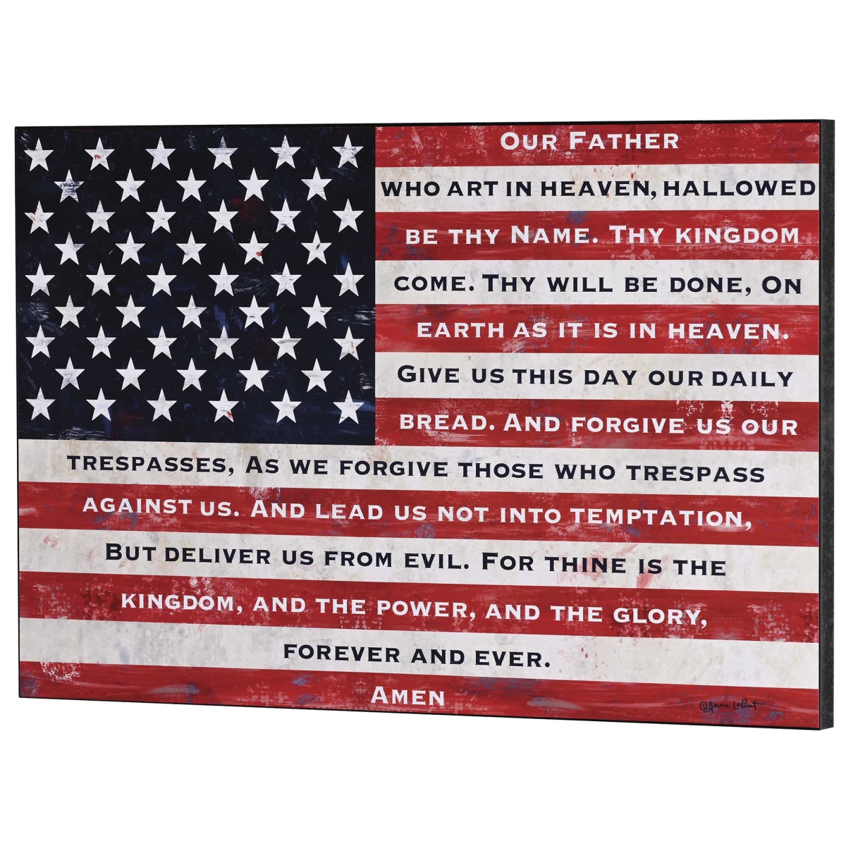 PLK1812-448 Wall Plaque Lords Prayer Flag