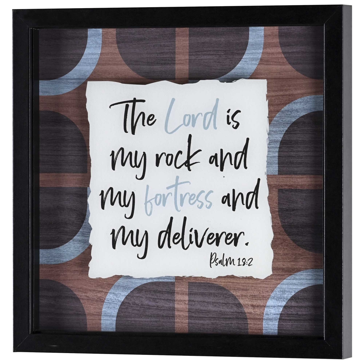 FRMWDBL-1212-5 Framed Wall Art The Lord Is My Rock
