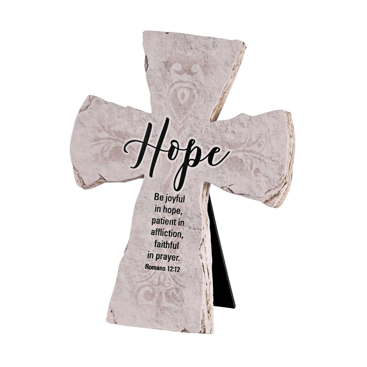 TTCR-3003 Tabletop Cross Hope Romans 12:12 7H