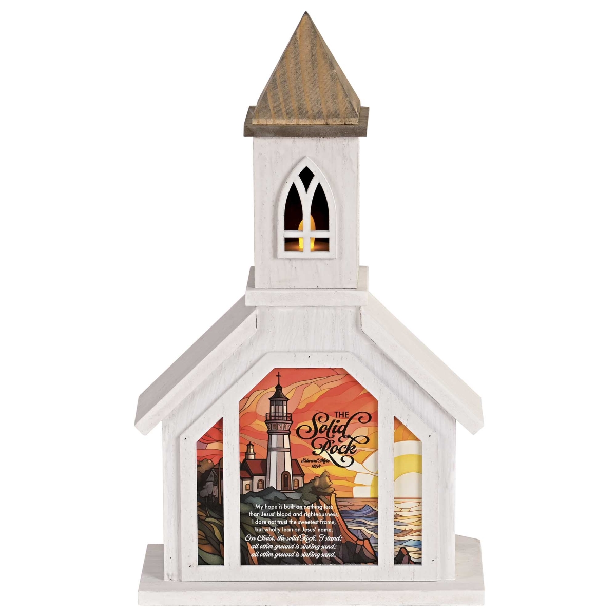 Picture of Dicksons FIGREW-200 Church Figurine The Solid Rock 13H