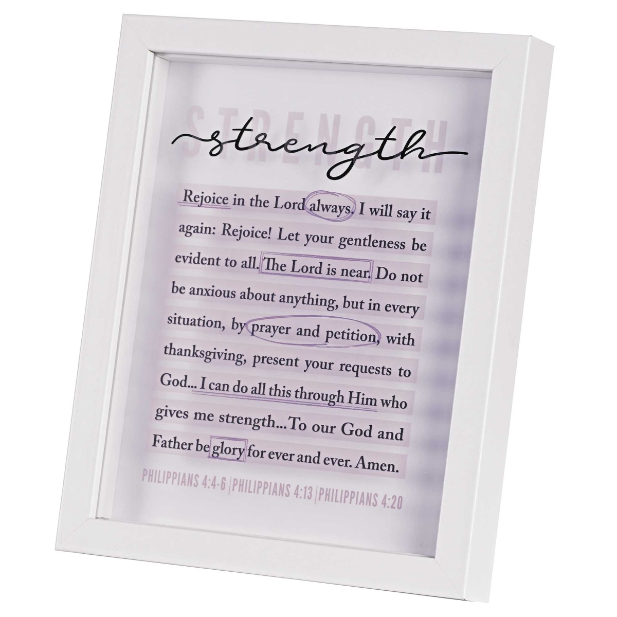 FRMWDW-810-64 Framed Art Strength Phil. 4
