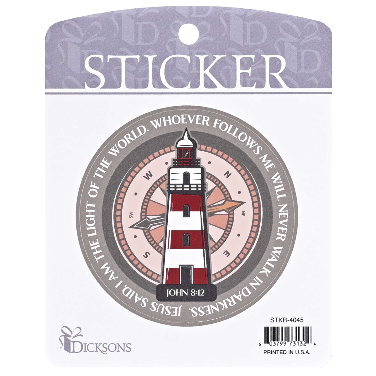 STKR-4045 Sticker Lighthouse I Am The Light Of The