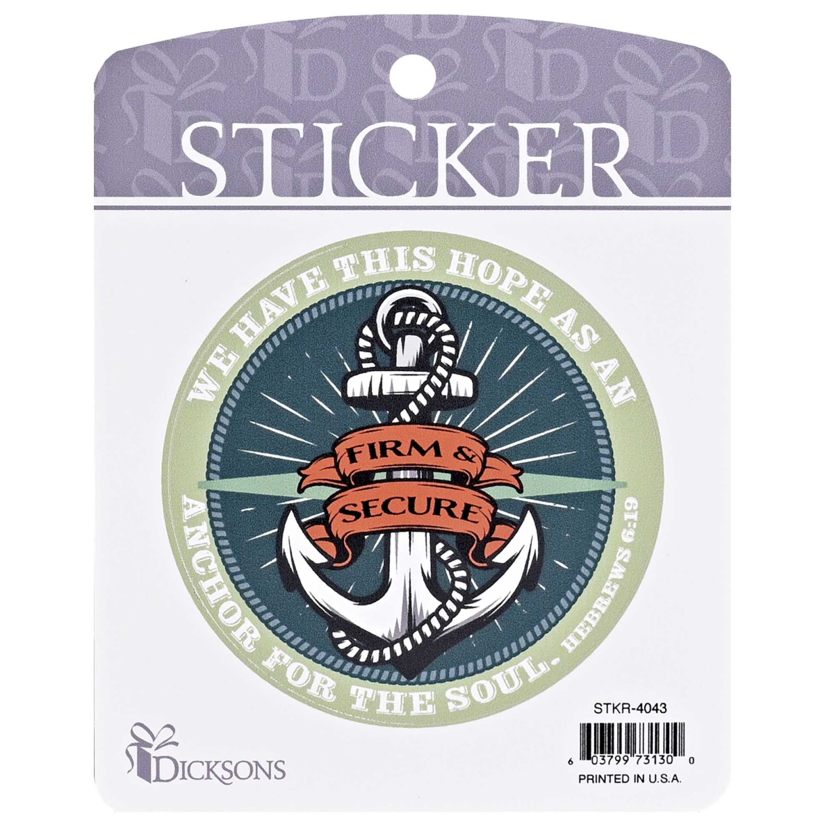 STKR-4043 Sticker Pack Anchor We Have This Hope