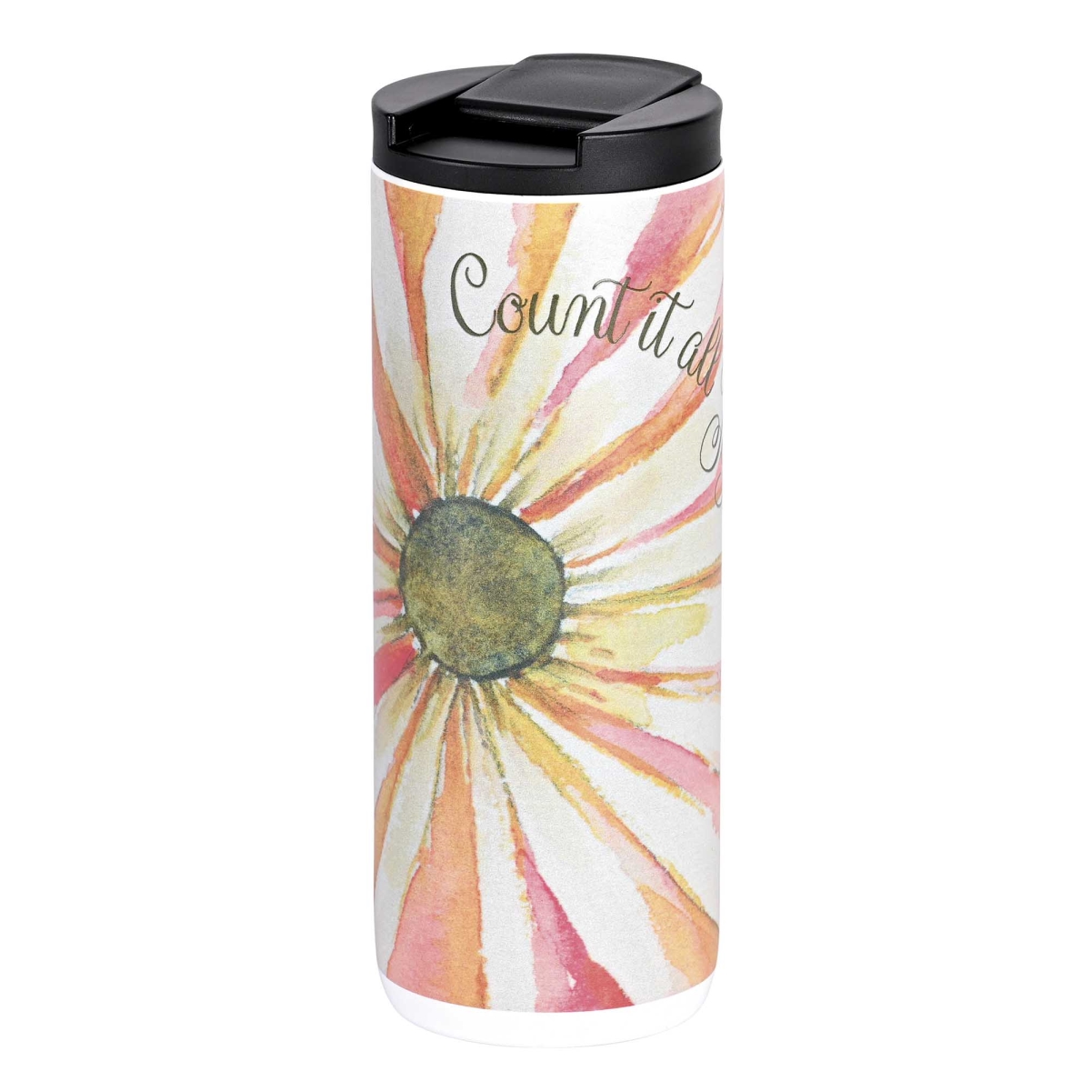 Picture of Dicksons TUMW4 White Tumbler Count It All Joy 20 Oz