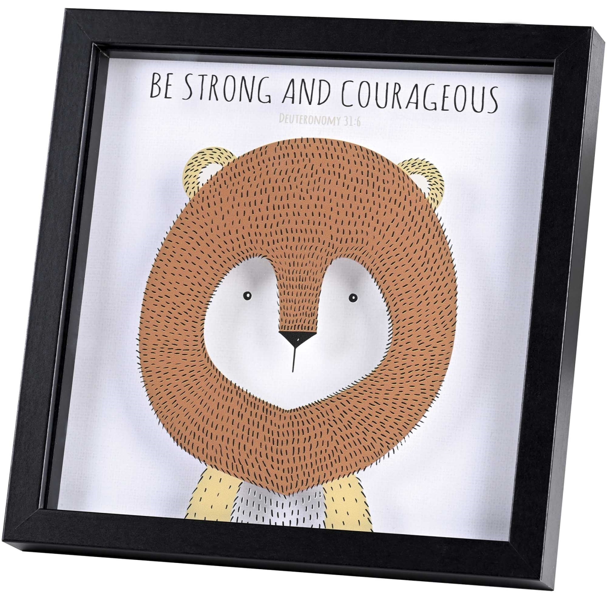 FRMWDBL-1010-6 Framed Art Be Strong And Of A Good