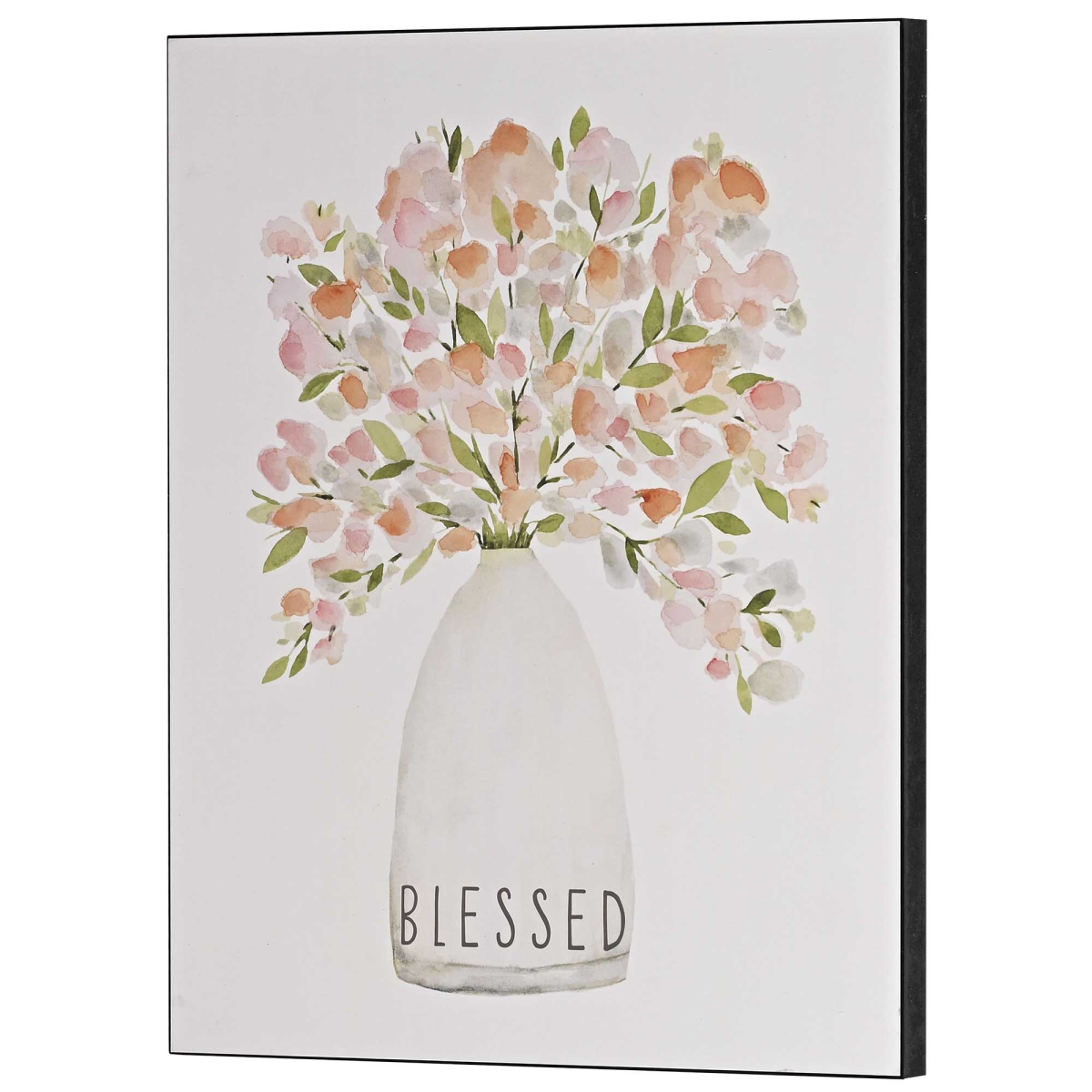 PLK1114-443 Wall Plaque Floral Blessed