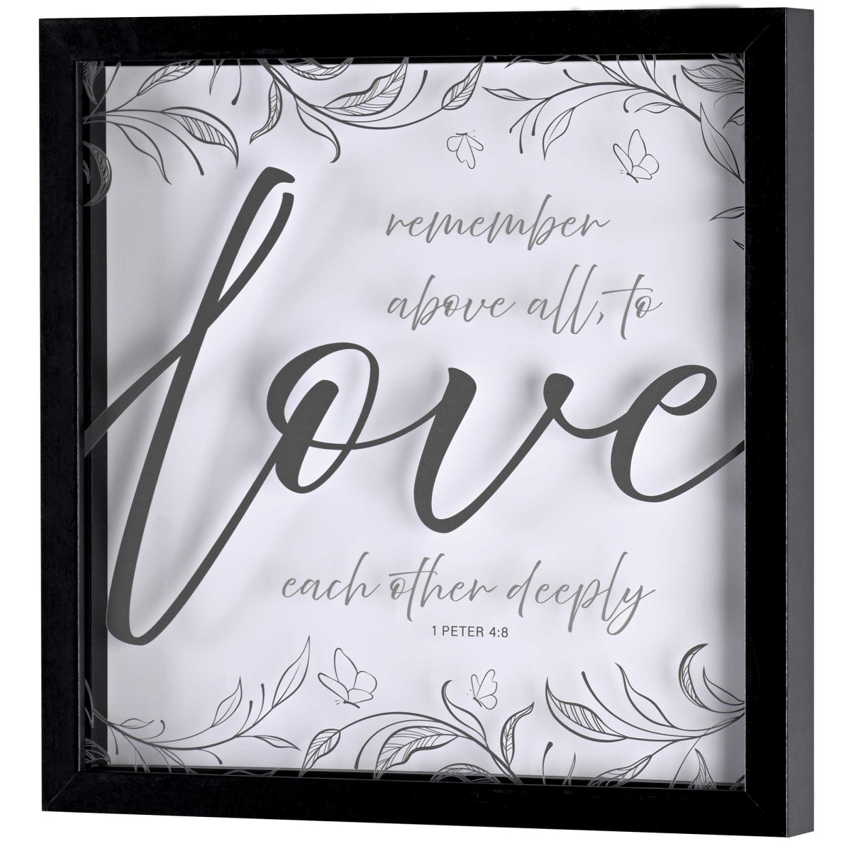 FRMWDBL-1212-7 Framed Wall Art Love Each Other Deeply