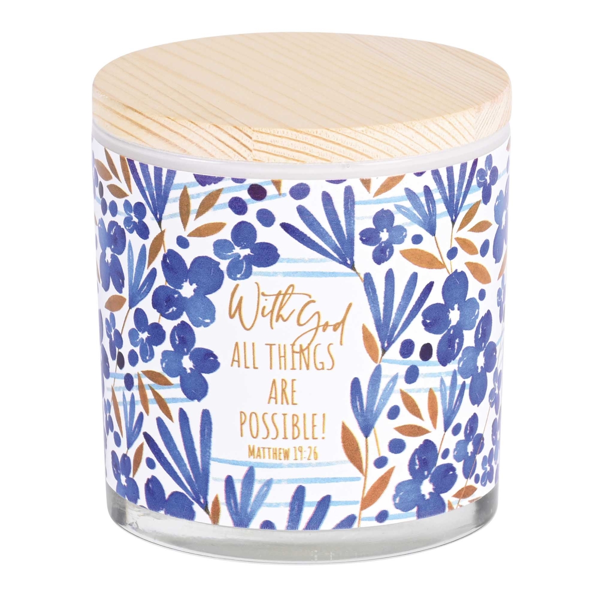 Picture of Dicksons CNDLG-36 Soy Candle With God All Things 13 Oz