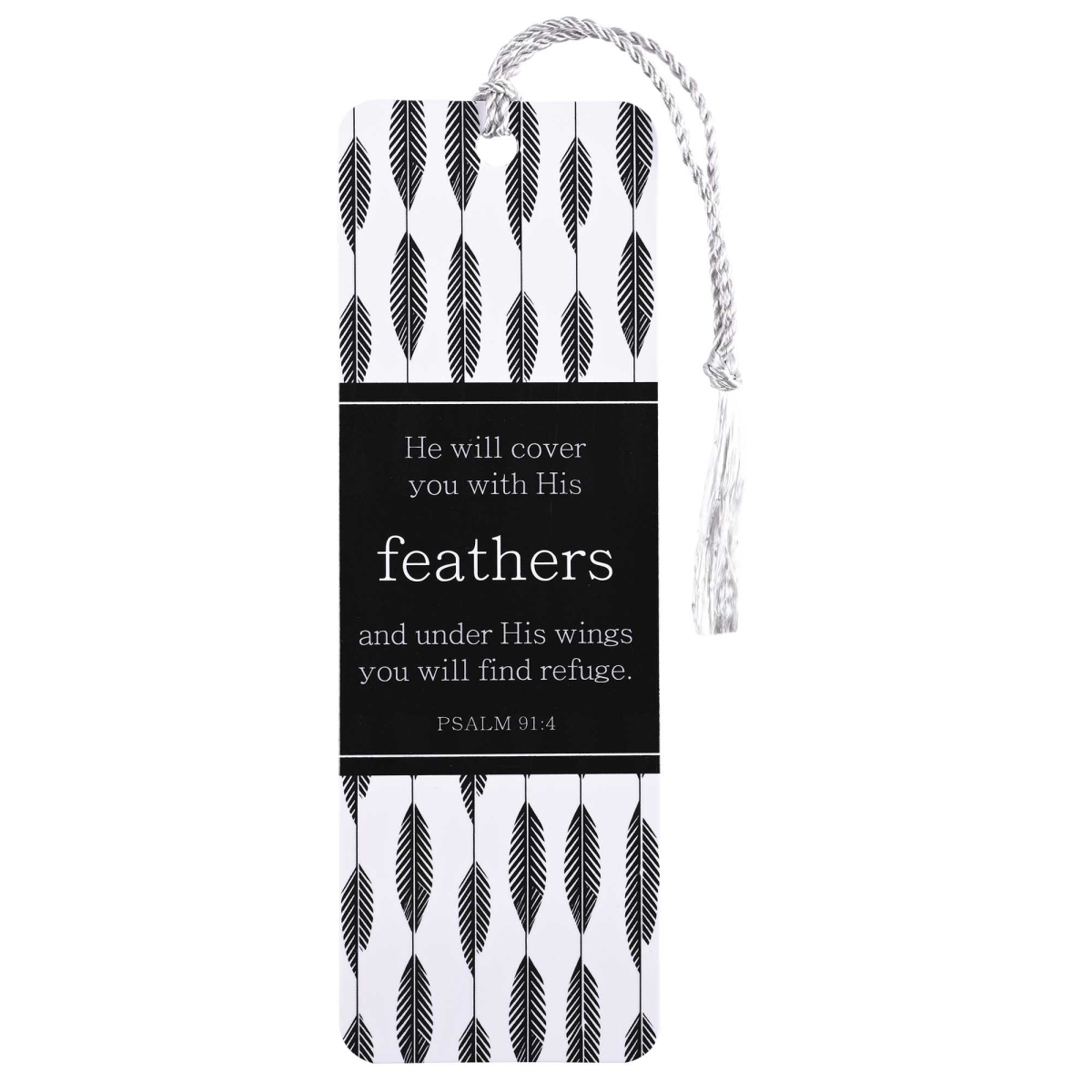 BKMTL-664 Tassel Bookmark He Will Cover You With