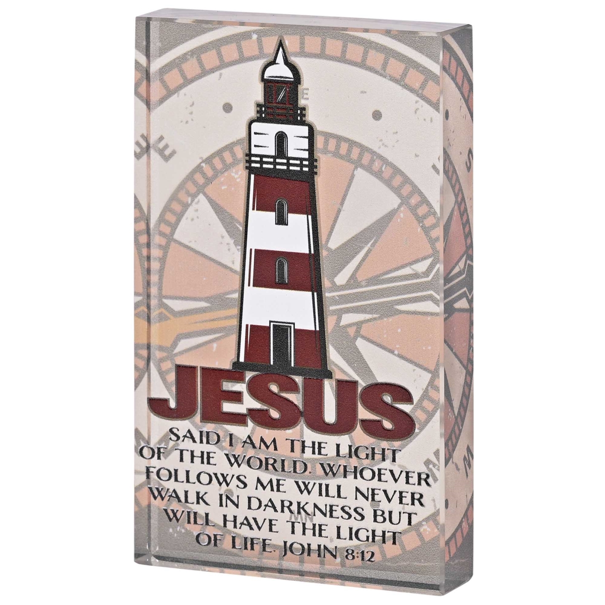 TTPLQG-3015 Tabletop Glass Lighthouse I Am The 2.5X4