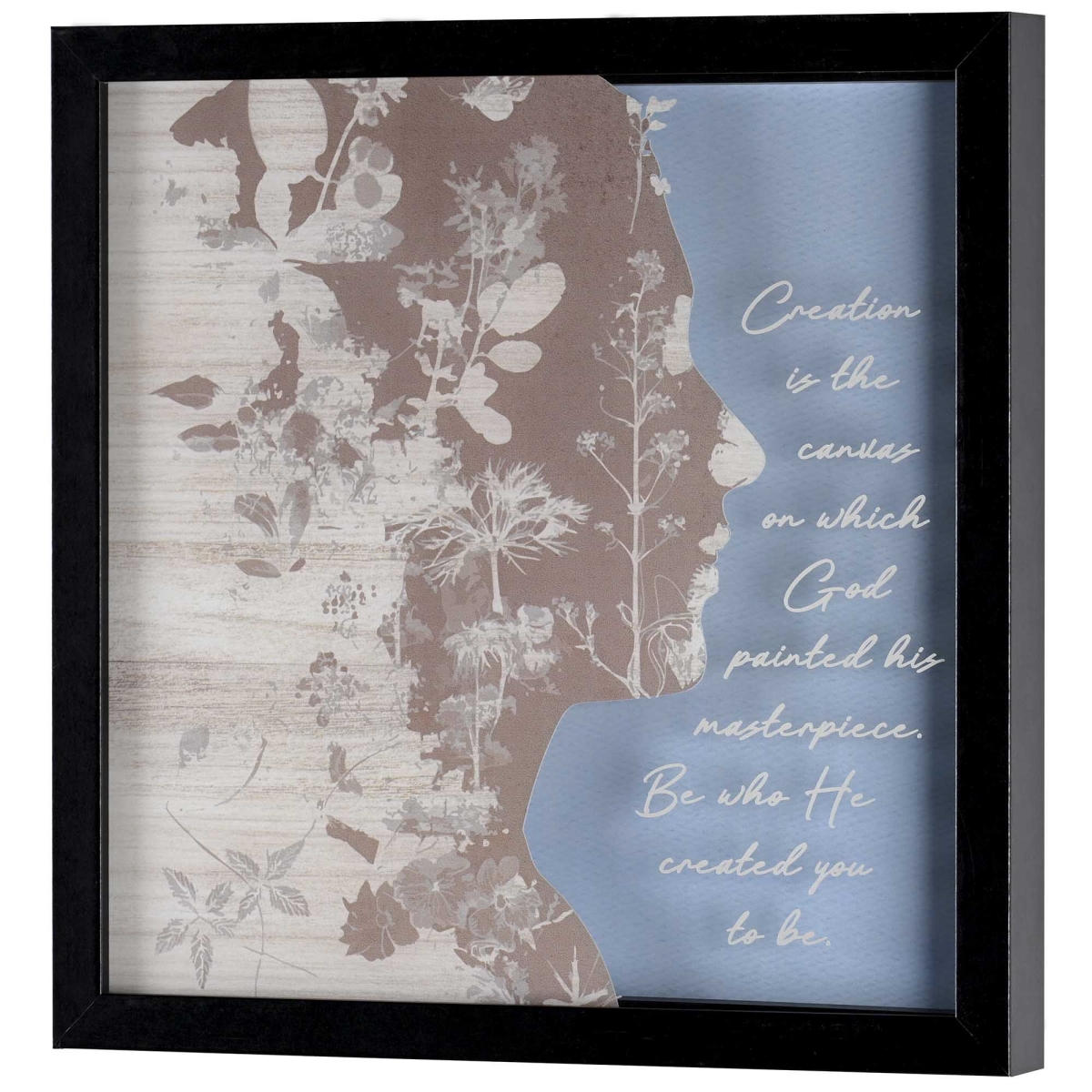 FRMWDBL-1212-8 Framed Wall Art Be Who He Created You To