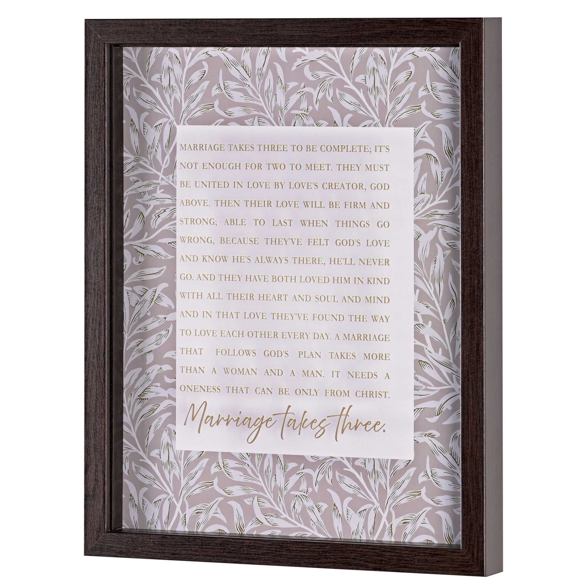 FRMWDWAL-1114-55 Framed Wall Art Marriage Takes 3