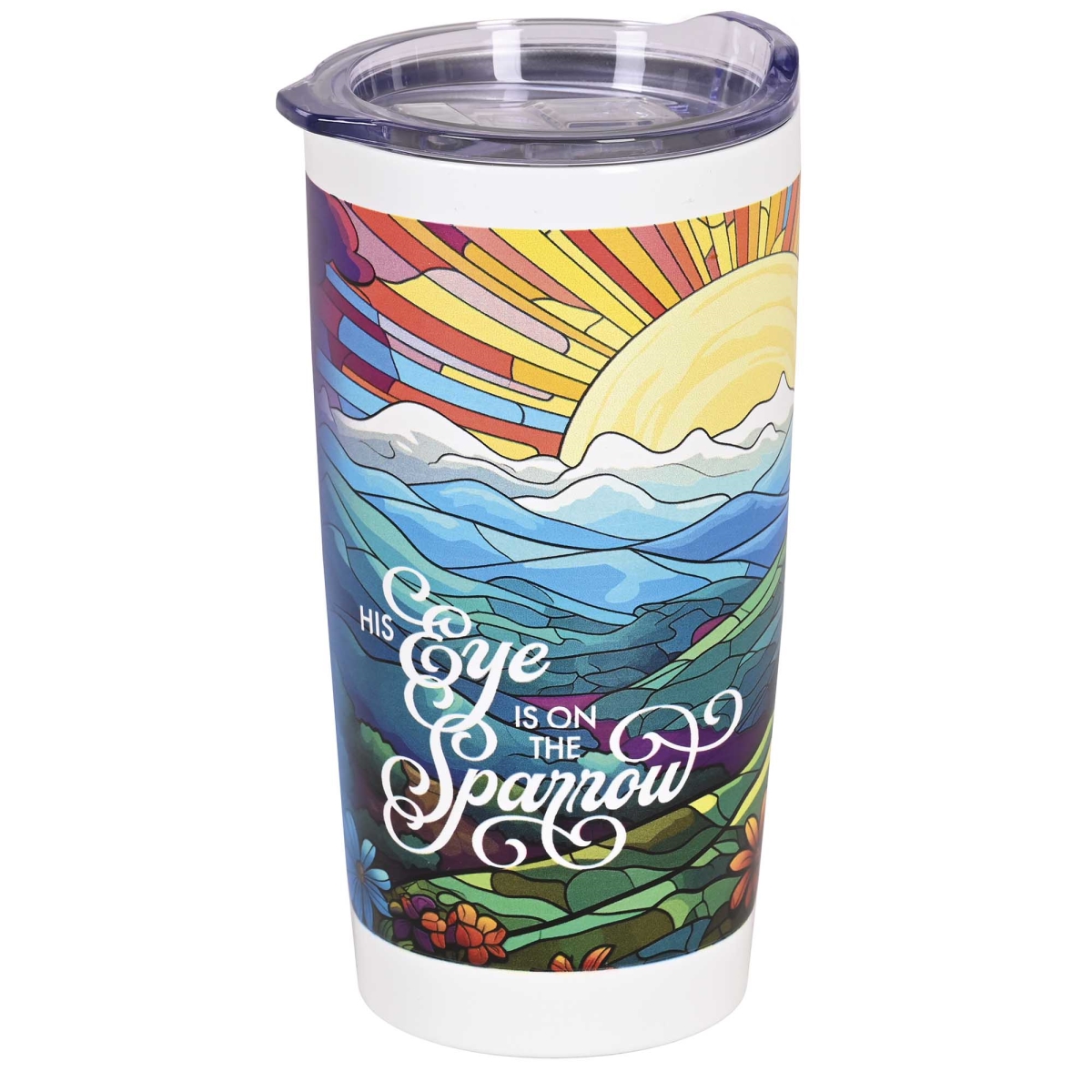 Picture of Dicksons SSTUMW-185 Tumbler His Eye Is On The Sparrow 20 Oz