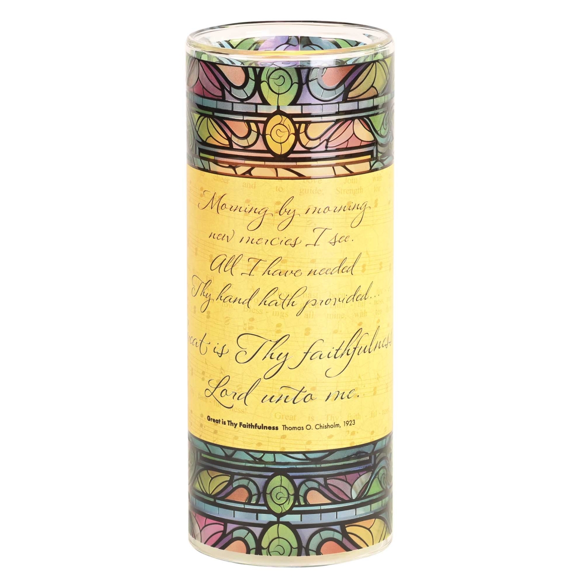 DGCH-10-3 Candleholder Great Is Faithfulness 10H