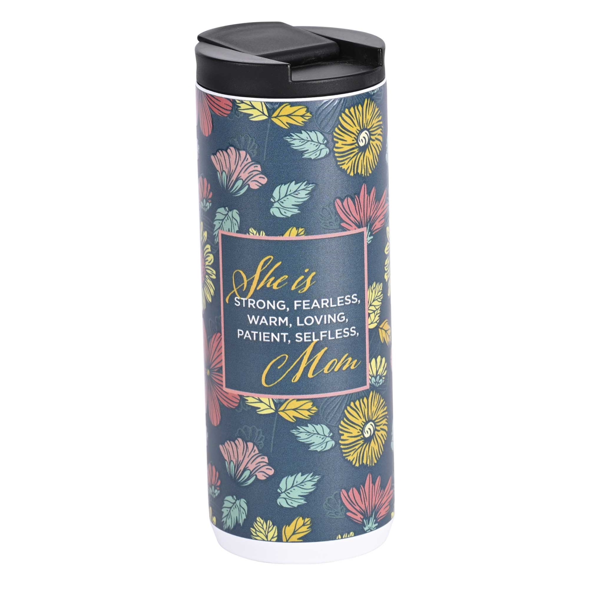 Picture of Dicksons ETUMW1 White Tumbler Mom She Is Strong 20 Oz
