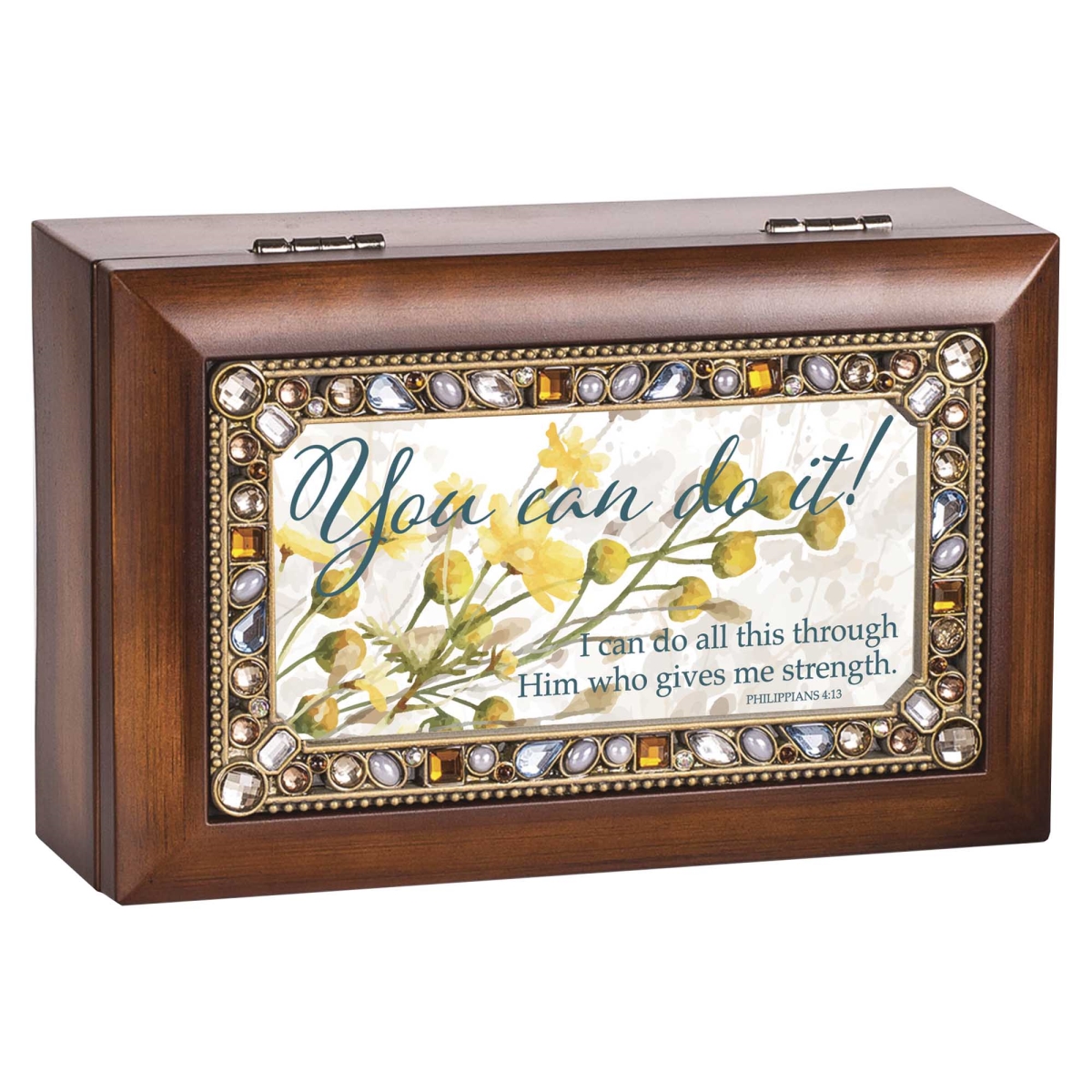 PJ338SW Petite Music Box You Can Do It! Phil4:13