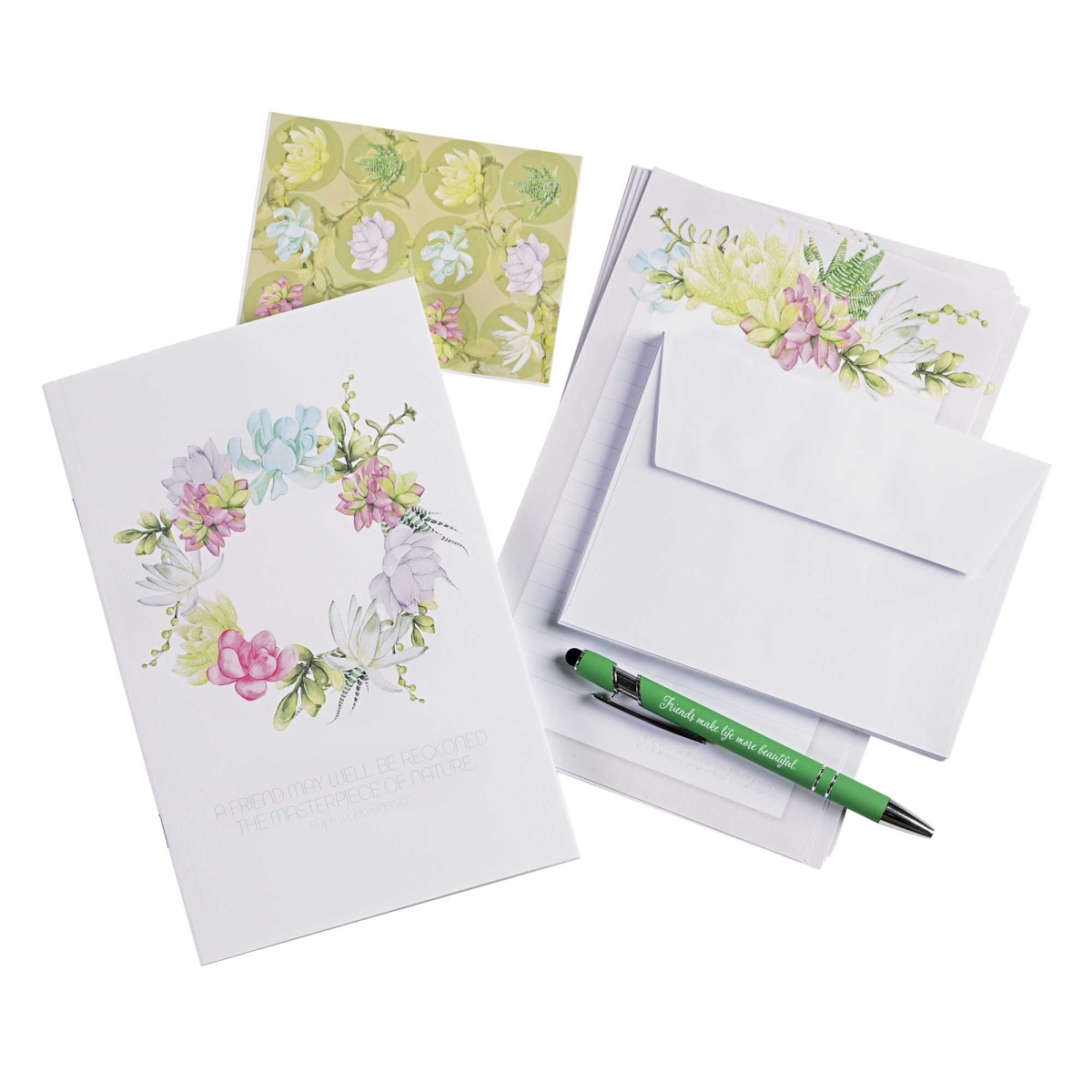 JSPACK-10 Journal Stationery Set Succulent Friends