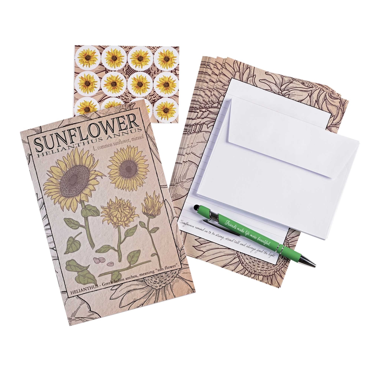JSPACK-7 Journal Stationery Set Sunflowers