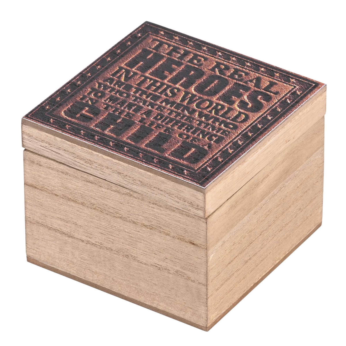 Picture of Dicksons EWOODBOX-44-38 Keepsake Box The Real Heroes MDF 4X4