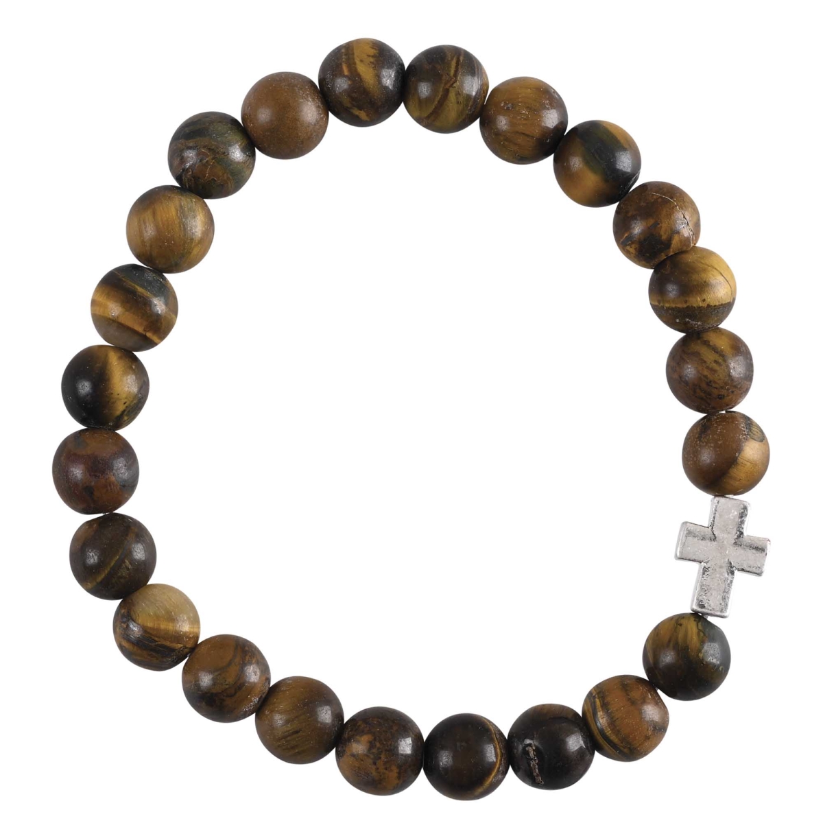 Picture of Dicksons 35-8107T Bracelet Tiger Eye Brazilian Stone Cross