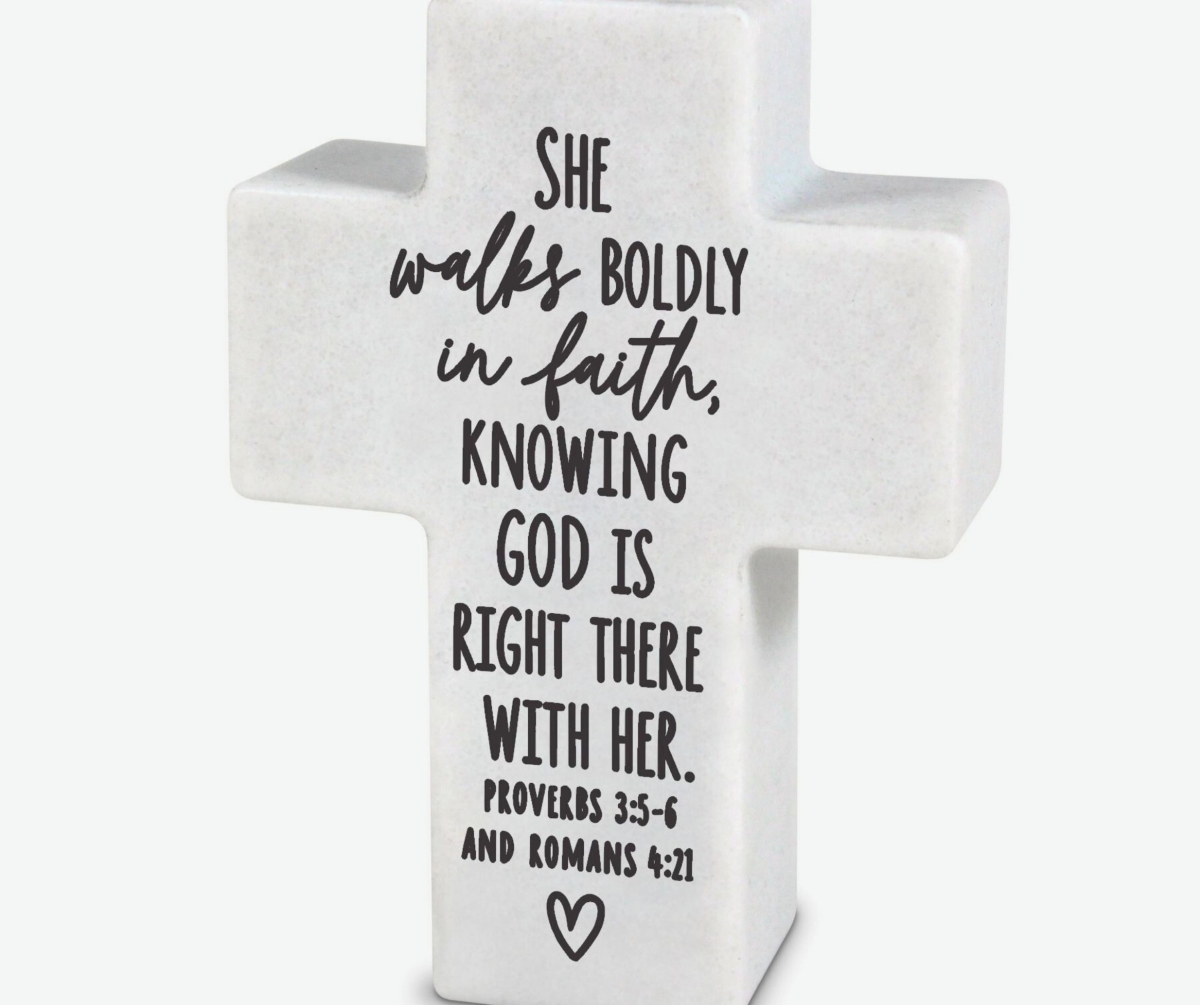 11255 Mini Inspire Cross She Walks Boldly