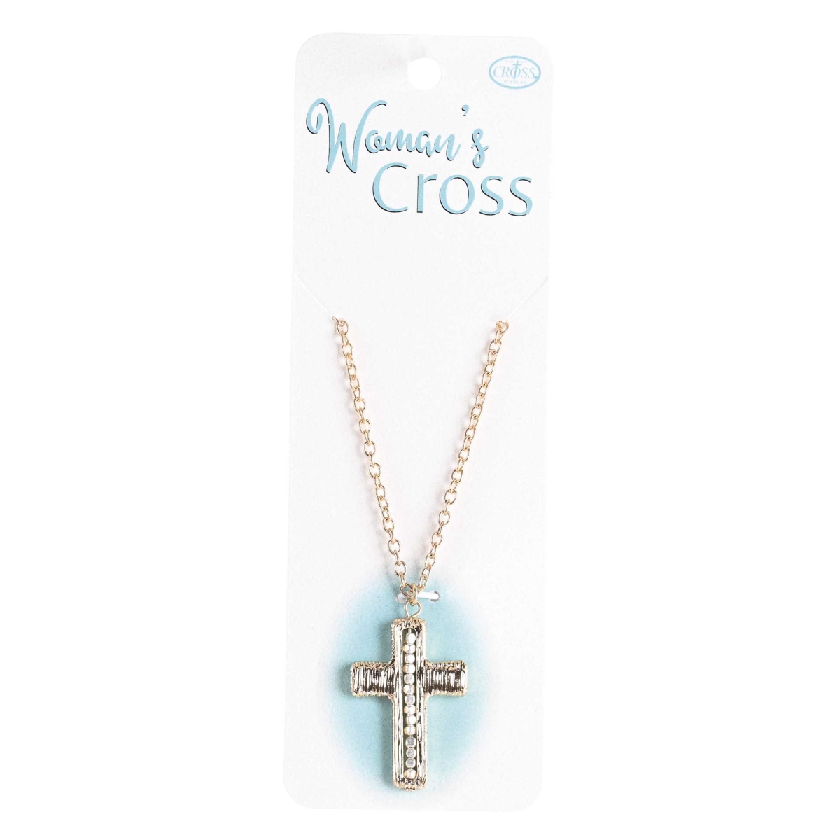 Picture of Dicksons 35-8613 Necklace Bead Cross 2-Toned Plated 18L