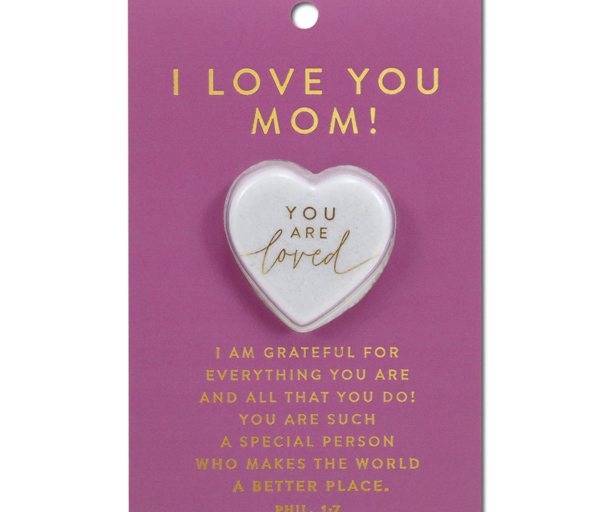 40952 Heart Stone Card I Love You Mom
