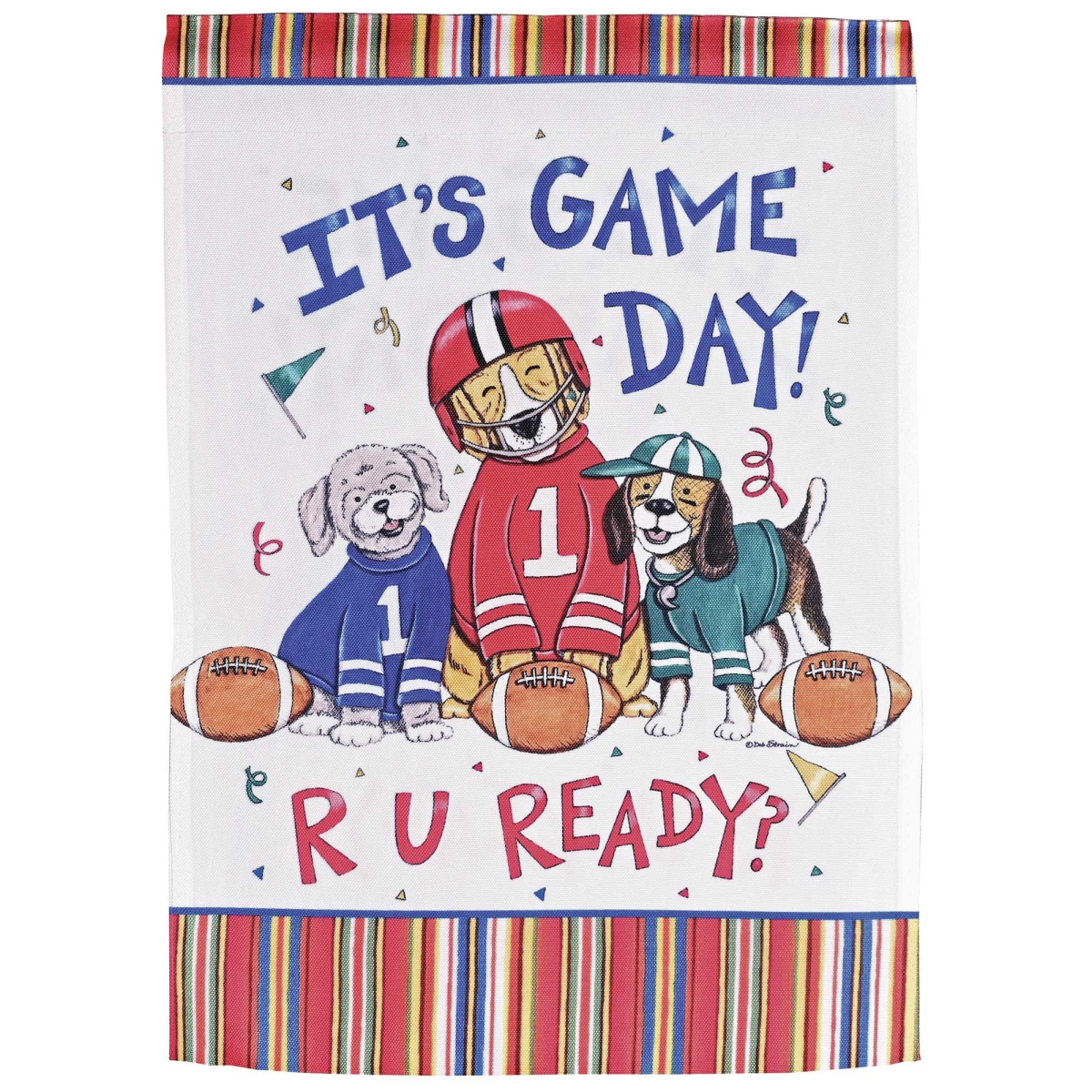 M080323 Garden Flag Dogs Game Day R U Ready