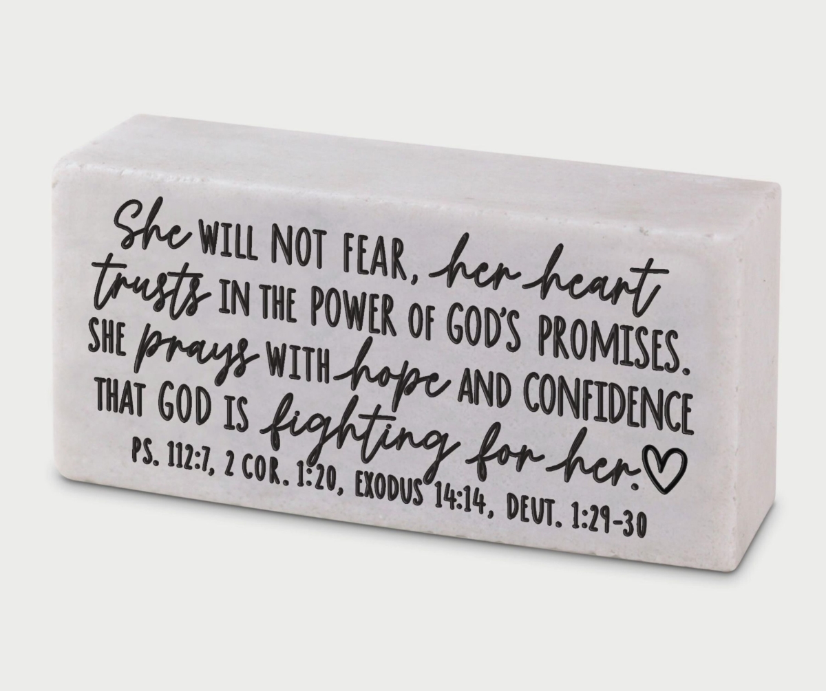 40486 Scripture Block She Will Not Fear