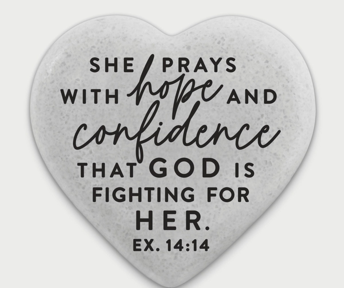 40792 Heart Stone She Prays With Hope