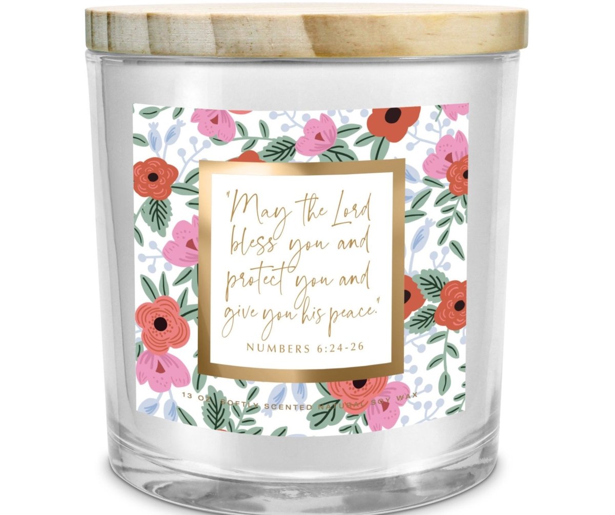 Picture of Dicksons 35056 Soy Candle Floral May The Lord Bless You