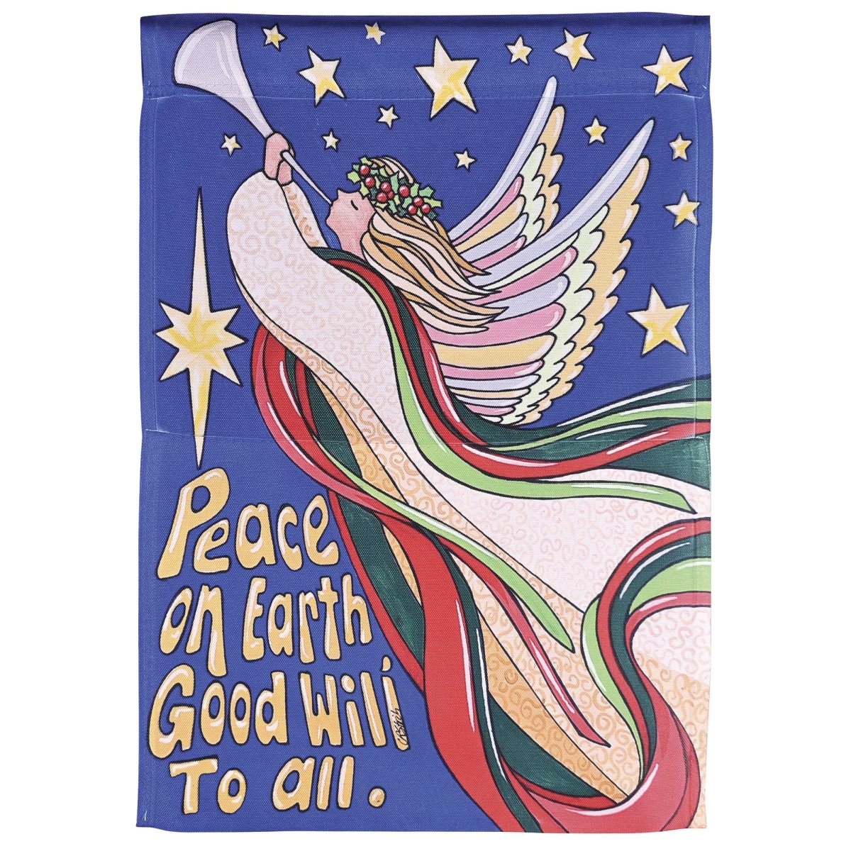 M070346 House Flag Angel Peace On Earth Goodwill